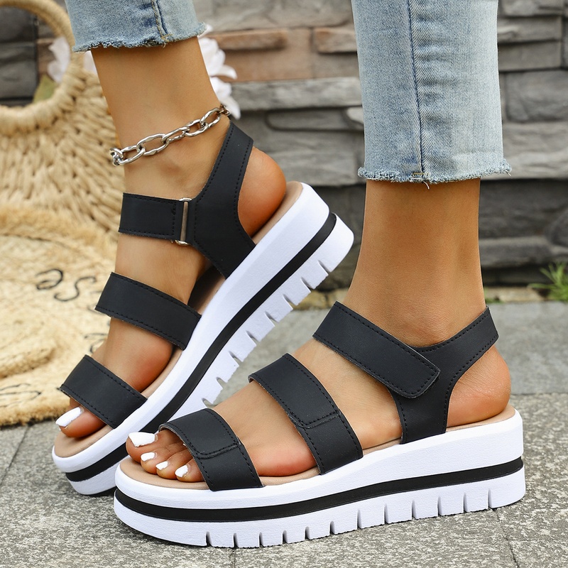 Velcro Strap Sandal - Women's Summer New Arrival Thick Heel