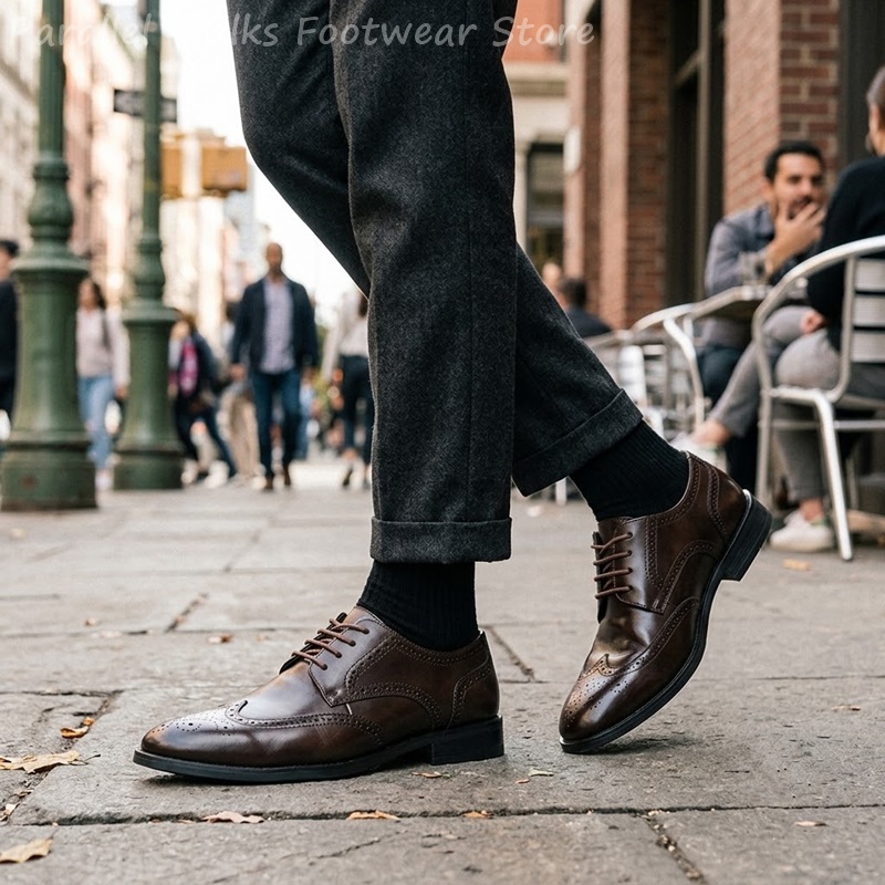 Men Brogue Derby Shoes Formal  - đánh giá và giá Men'S Shoes Brogues