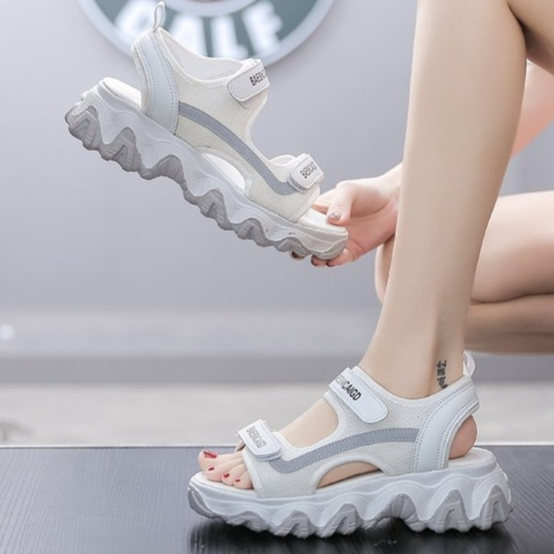 2026 Summer Women's Korean-Sty - đánh giá và giá Velcro Strap Sandal