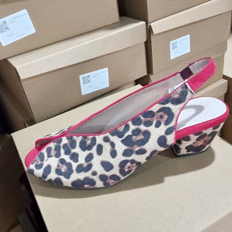 Leopard Print Peep Toe Slingba - đánh giá và giá Men'S Shoes Slip On
