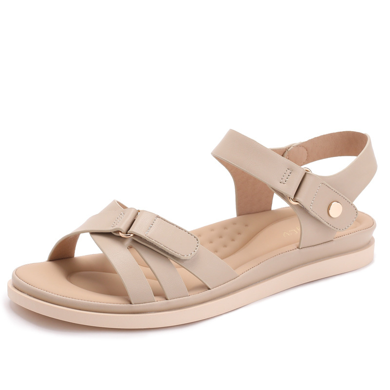 Flat-soled fashionable outdoor - đánh giá và giá Velcro Strap Sandal