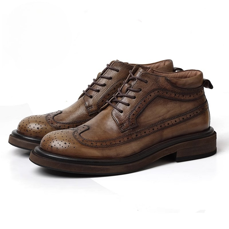 British Brogue Carved High Top - đánh giá và giá Men'S Shoes Brogues