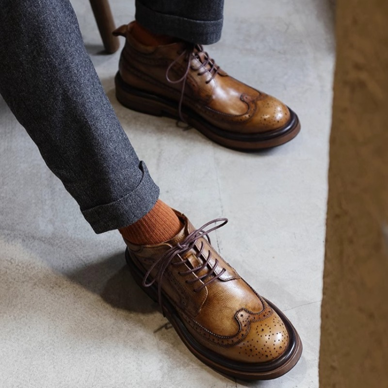 British Brogue Carved High Top - đánh giá và giá Men'S Shoes Brogues