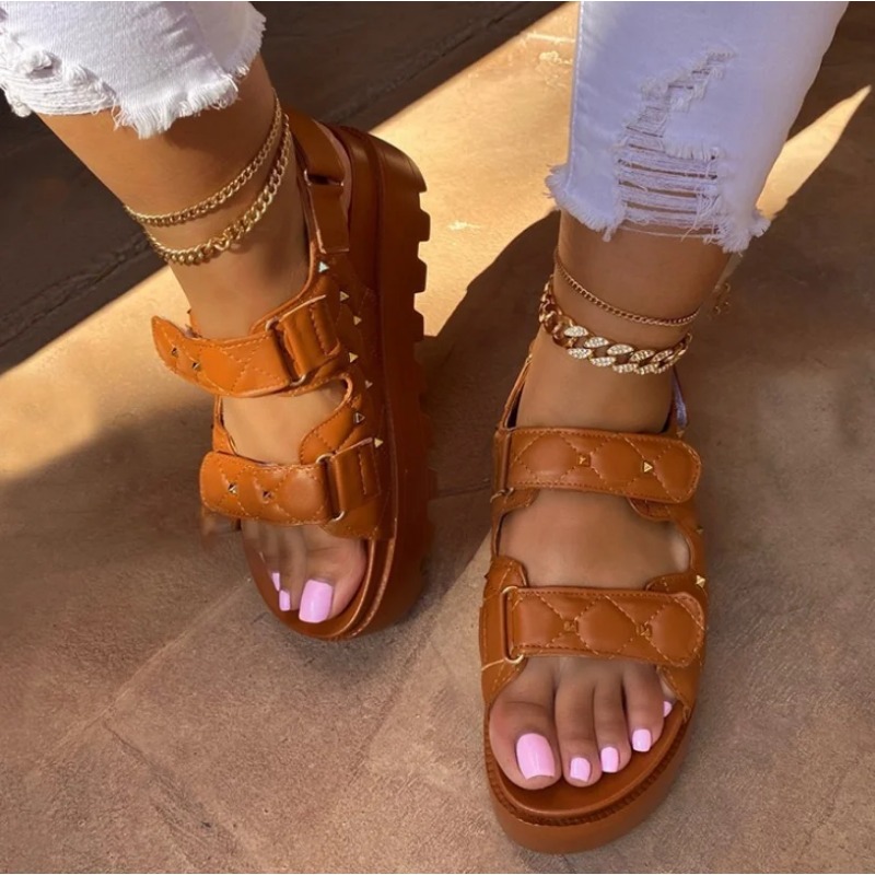 2024 Summer Thick Sole Sandals - đánh giá và giá Velcro Strap Sandal