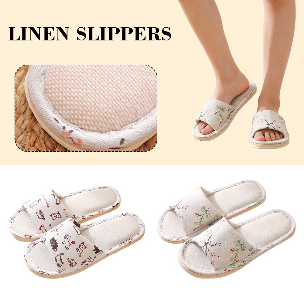 Women Flax Slippers Home Slipp - đánh giá và giá Men Shoes On Sale