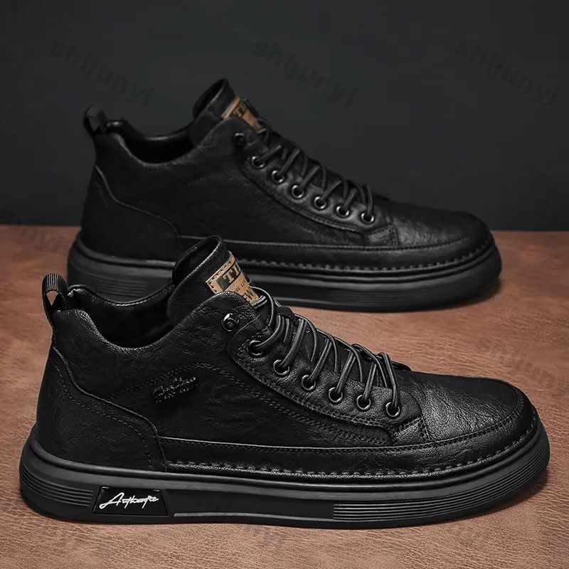 Men Ankle Boots Black PU Leath - đánh giá và giá Men'S Shoes For Work