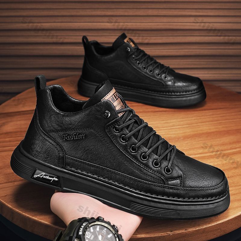 Men Ankle Boots Black PU Leath - đánh giá và giá Men'S Shoes For Work