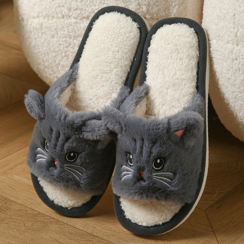 Cute Cat Plush Flip Flops For  - đánh giá và giá Men Shoes On Sale
