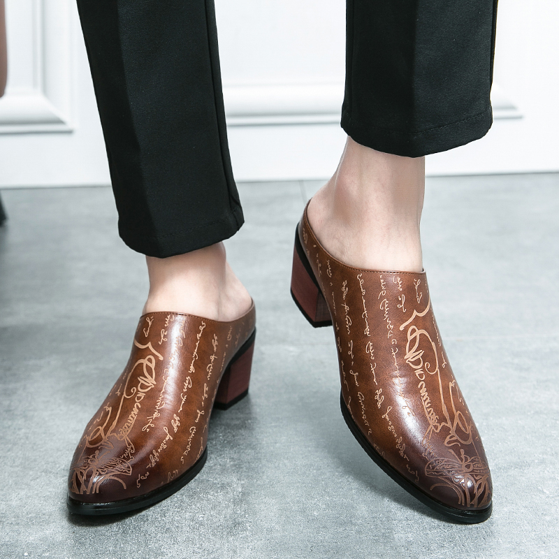 Men Brown Leather Mules Slippe - đánh giá và giá Men'S Shoes In Style