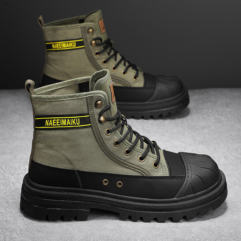 Mens Canvas Boots Fashion High - đánh giá và giá Men'S Shoes For Work