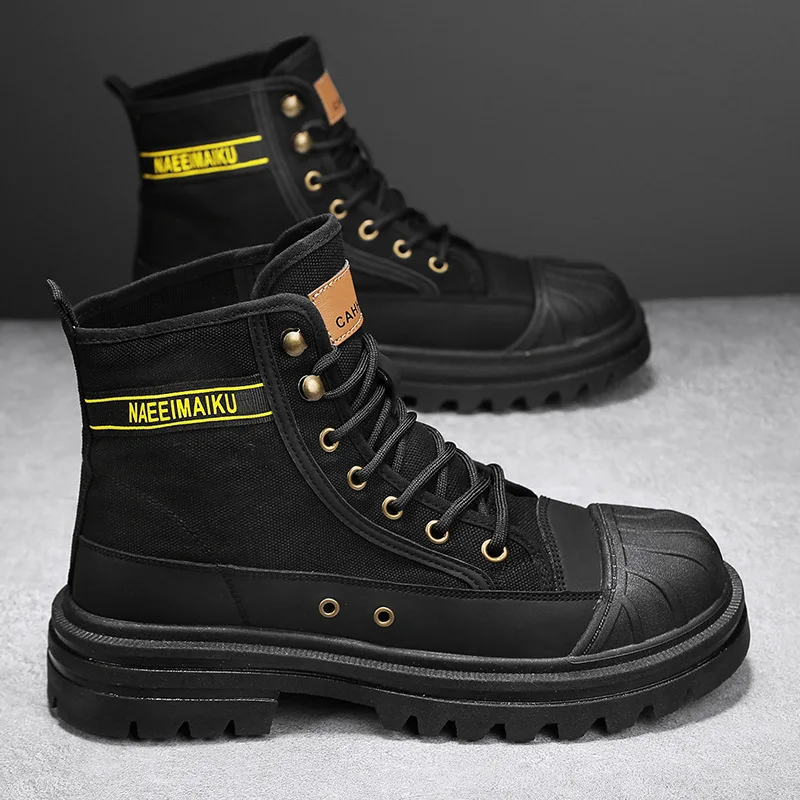 Mens Canvas Boots Fashion High - đánh giá và giá Men'S Shoes For Work