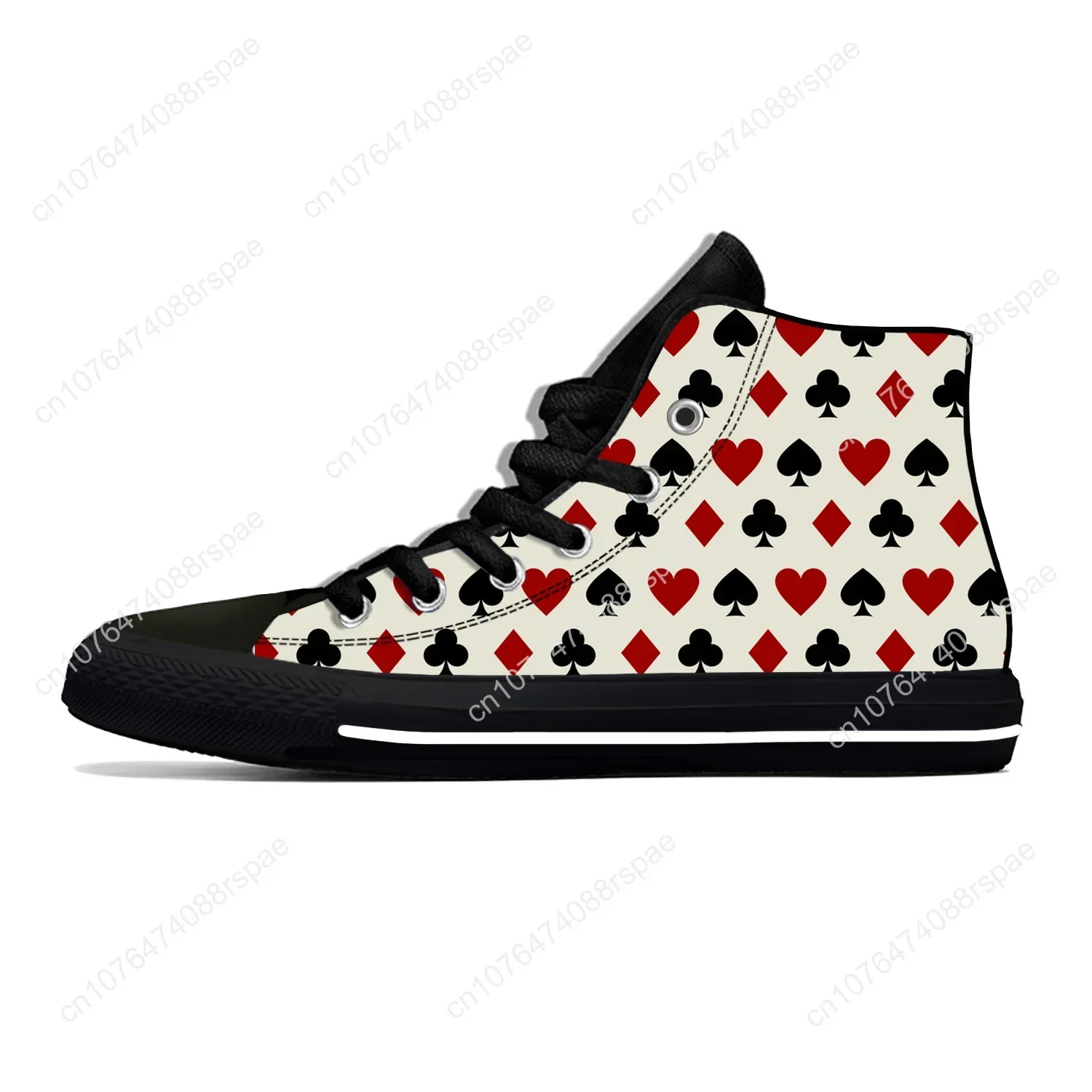 Summer Playing Card Symbol Pok - đánh giá và giá Canvas Sneaker High