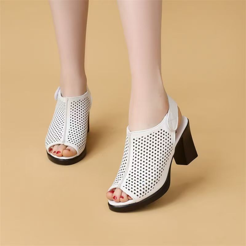 Women Big Size High Heel Peep  - đánh giá và giá Velcro Strap Sandal