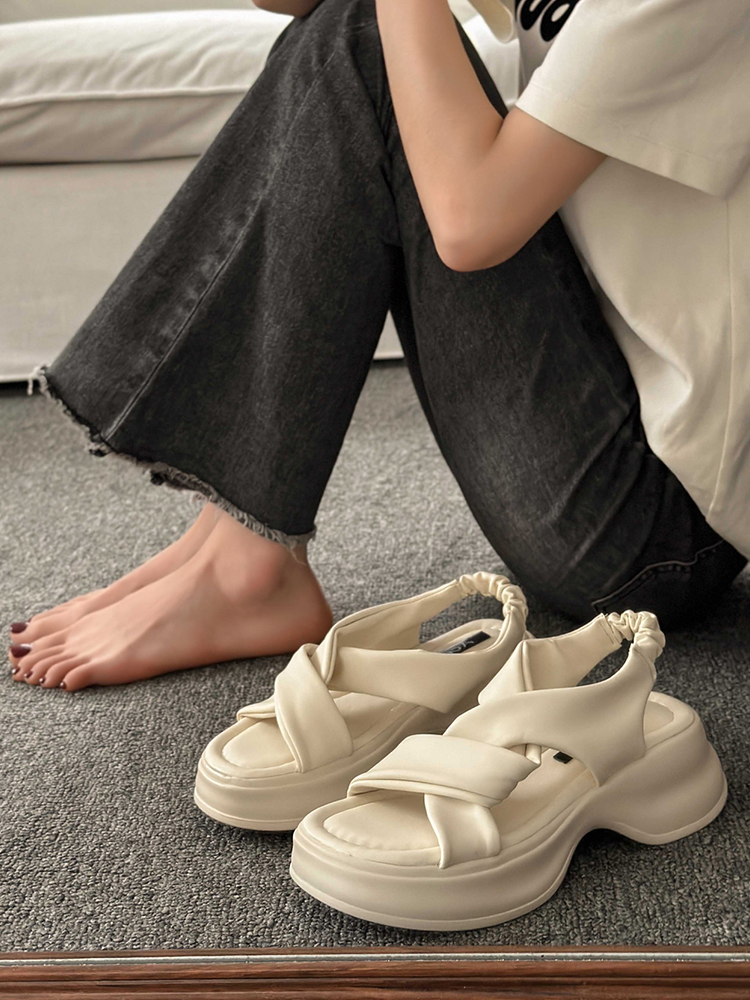 Women's Summer 2026 New Thick  - đánh giá và giá Velcro Strap Sandal
