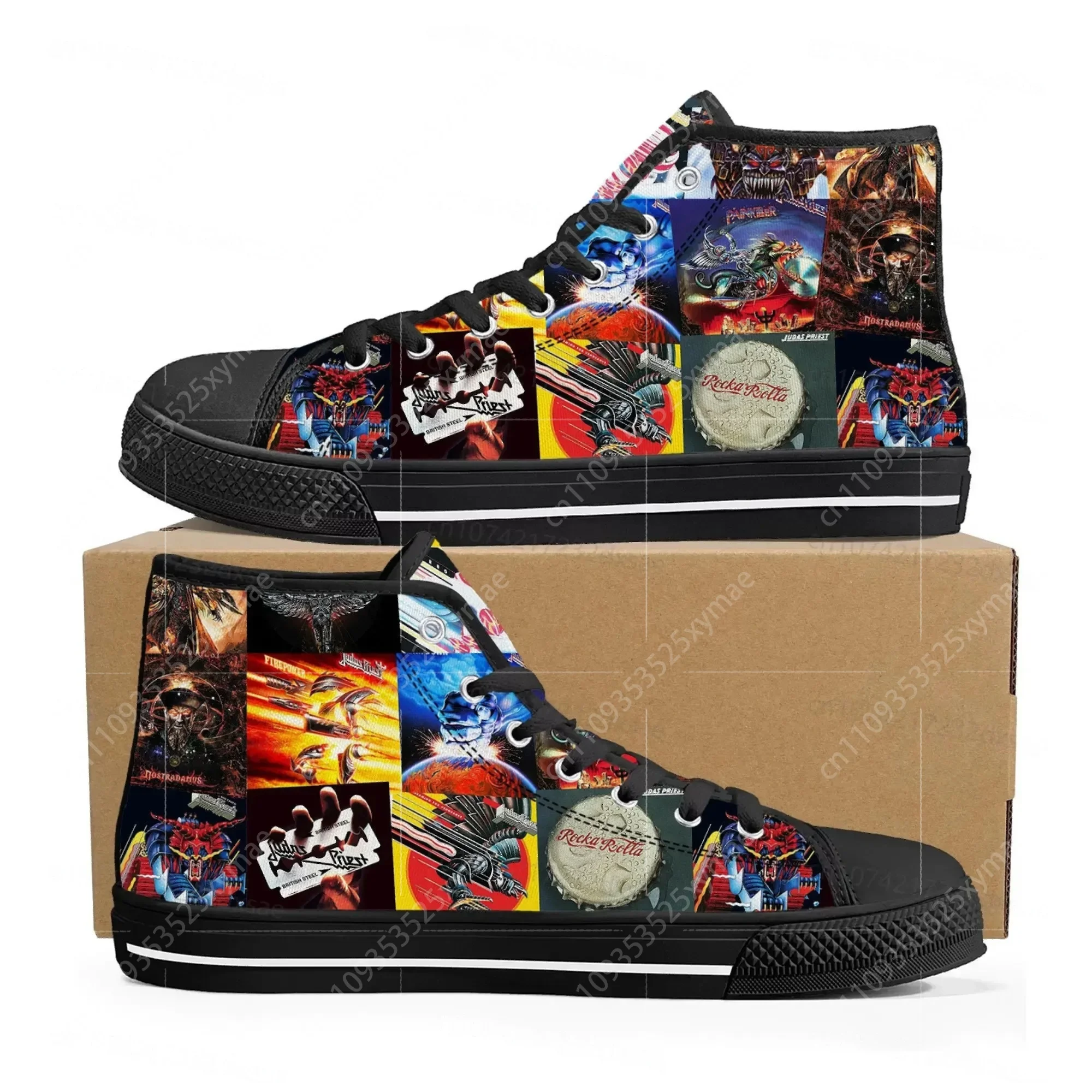 Judas Priest Heavy Metal Rock  - đánh giá và giá Canvas Sneaker High